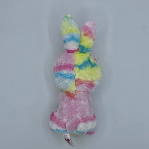 Ty Beanie Boos Lollipop The Rabbit Pastel Rainbow Beanie Baby Plush Toy - Picture 2 of 6